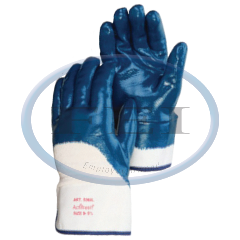 Glove-Blue Nitrile Safety Cuff Hvy Wt Sm