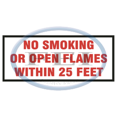 Sign-Metal No Smoking Or Opn Flme 4Ltrs