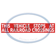 Decal-Reflective Vehicle Stops Rr Xings