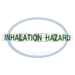 Decal-Inhalation Haz 6 Ltr Grn On Wht Hd