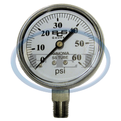 Gauge-2-1/2 Nh3 0-60Psi Bm As26Grs2Ls60