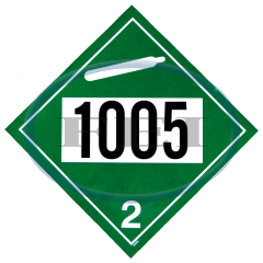 Decal-1005 Diam Liq Nh3 Grn Letrs On Wht