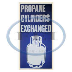 Sign-Metal Propane Exchange Wht/Blu