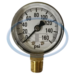 Gauge-1/4 Mpt Br Btm Mt 2 Dry 0-160Psi