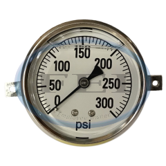 Gauge-1/4Mpt Brbckmt 2-1/2Liq 0-300Psi