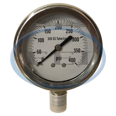 Gauge-1/4Mpt Ss Btm Mt 2-1/2Liq 0-400Psi